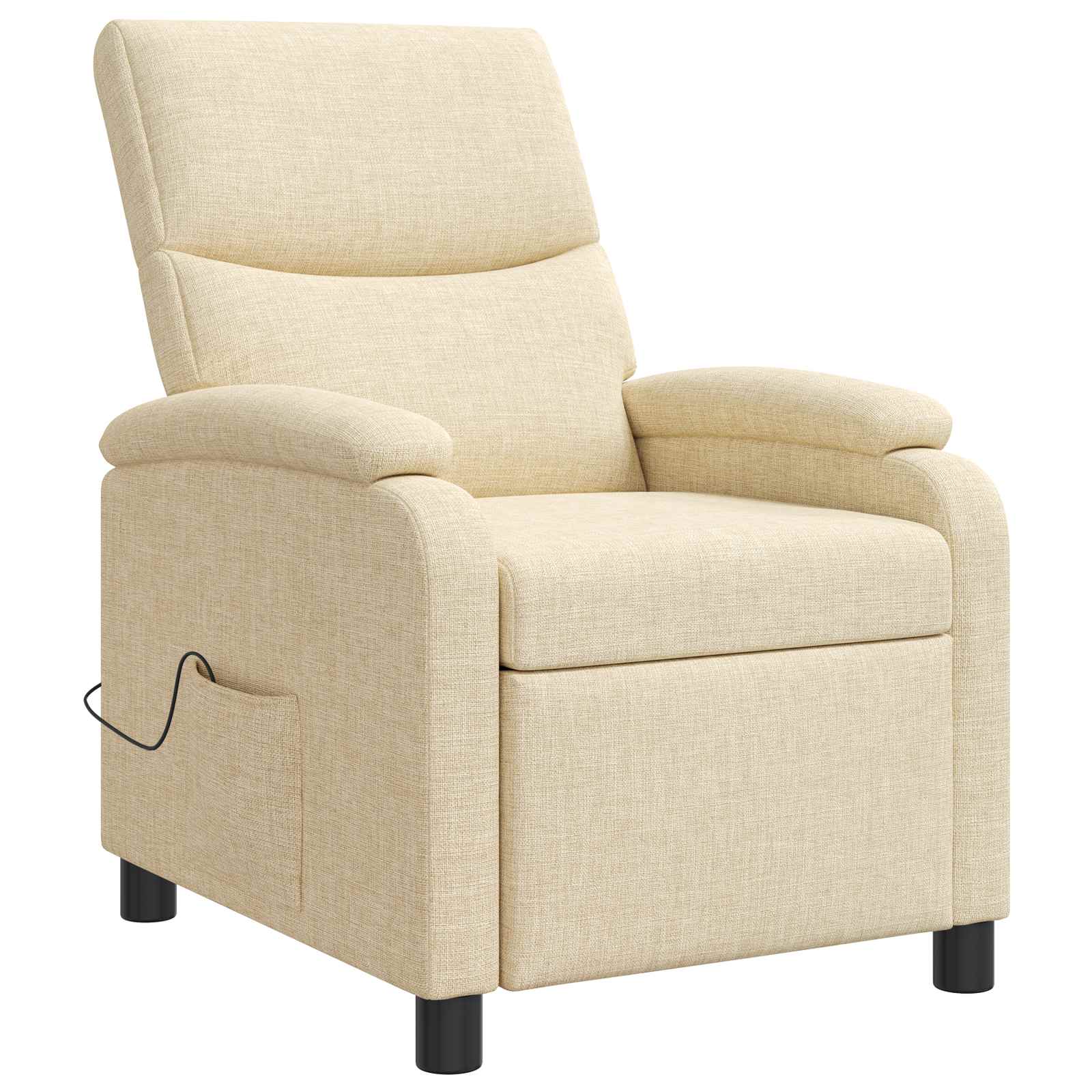 Massage Recliner Crèmekleurig Stof