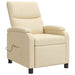 Massage Recliner Crèmekleurig Stof