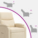 Massage Recliner Crèmekleurig Stof