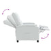 Massage Recliner Wit Stof