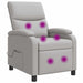 Massage Recliner Wolkengrijs Stof Wolkengrijze stof