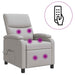 Massage Recliner Wolkengrijs Stof Wolkengrijze stof