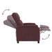 Massage Recliner Paars Stof