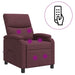 Massage Recliner Paars Stof