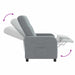 Relaxfauteuil Lichtgrijs Stof