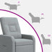 Relaxfauteuil Lichtgrijs Stof