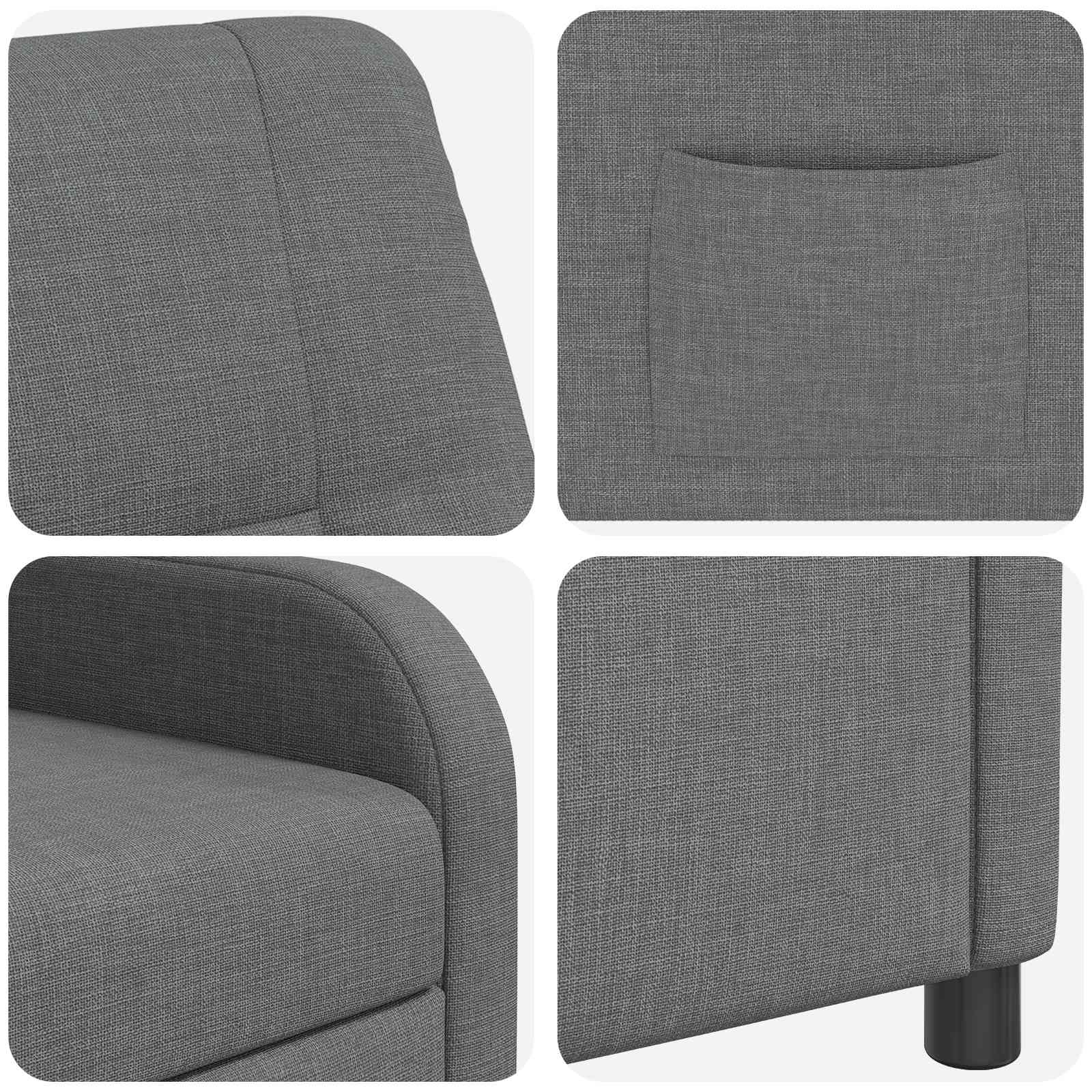Relaxfauteuil Donkergrijs Stof