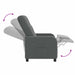 Relaxfauteuil Donkergrijs Stof