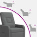 Relaxfauteuil Donkergrijs Stof