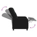 Relaxfauteuil Zwart Stof
