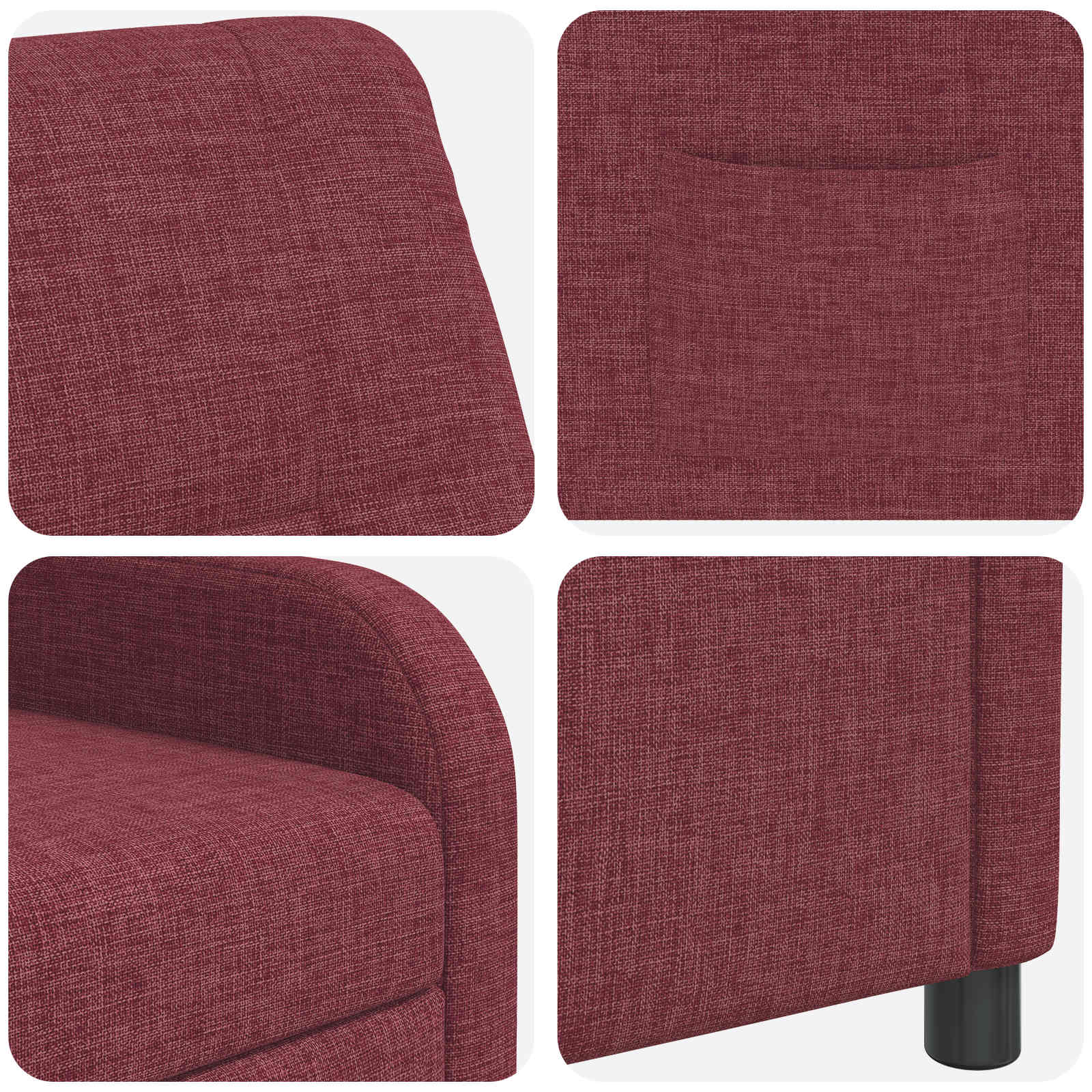 Relaxfauteuil Wijnrood Stof