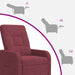 Relaxfauteuil Wijnrood Stof