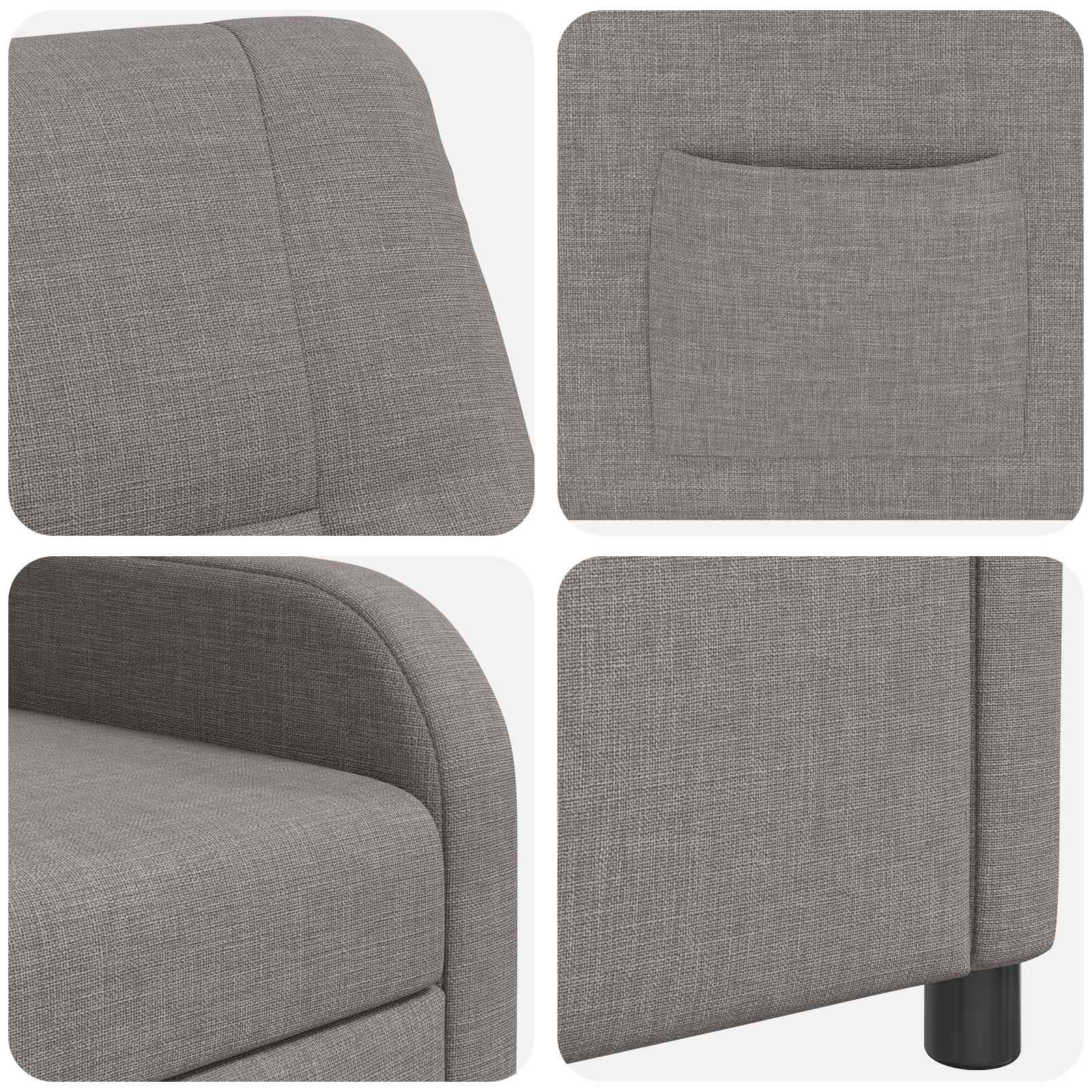 Relaxfauteuil Taupe Stof