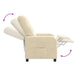 Relaxfauteuil Crèmekleurig Stof