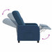 Relaxfauteuil Blauw Stof
