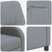 Massage Recliner Lichtgrijs Stof
