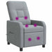 Massage Recliner Lichtgrijs Stof