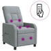 Massage Recliner Lichtgrijs Stof