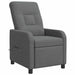 Massage Recliner Donkergrijs Stof