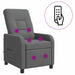 Massage Recliner Donkergrijs Stof