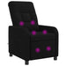 Massage Recliner Zwart Stof