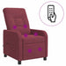 Massage Recliner Wijnrood Stof