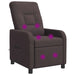 Massage Recliner Donkerbruin Stof