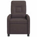 Massage Recliner Donkerbruin Stof