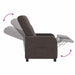 Massage Recliner Donkerbruin Stof