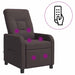 Massage Recliner Donkerbruin Stof