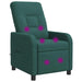 Massage Recliner Donkergroen Stof