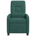 Massage Recliner Donkergroen Stof