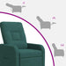 Massage Recliner Donkergroen Stof