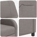 Massage Recliner Taupe Stof