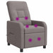 Massage Recliner Taupe Stof