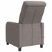 Massage Recliner Taupe Stof