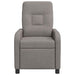 Massage Recliner Taupe Stof