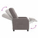 Massage Recliner Taupe Stof
