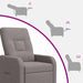 Massage Recliner Taupe Stof