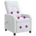 Massage Recliner Wit Stof