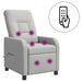 Massage Recliner Wolkengrijs Stof Wolkengrijze stof