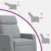 Relaxfauteuil Lichtgrijs Stof