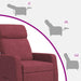Relaxfauteuil Wijnrood Stof
