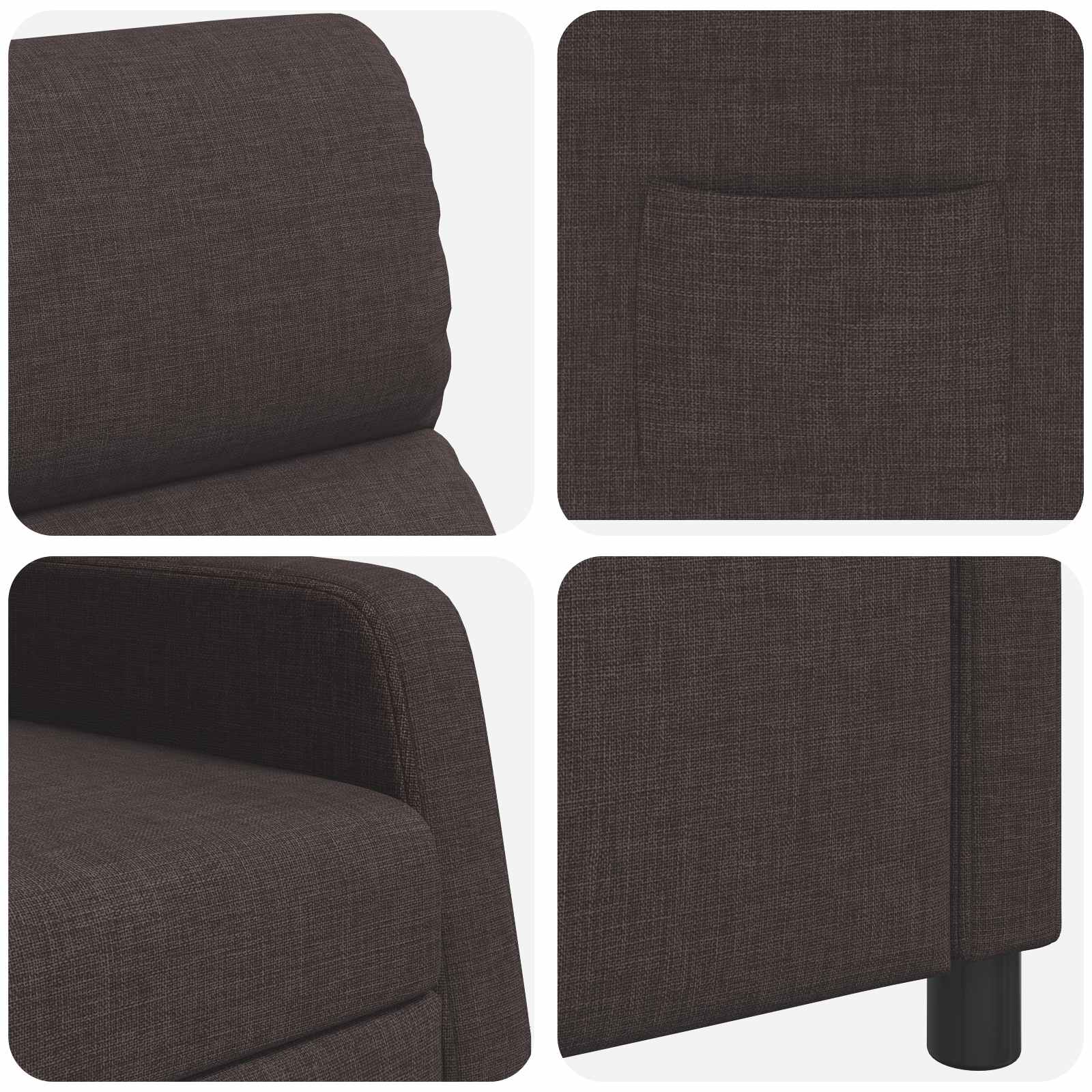 Relaxfauteuil Donkerbruin Stof