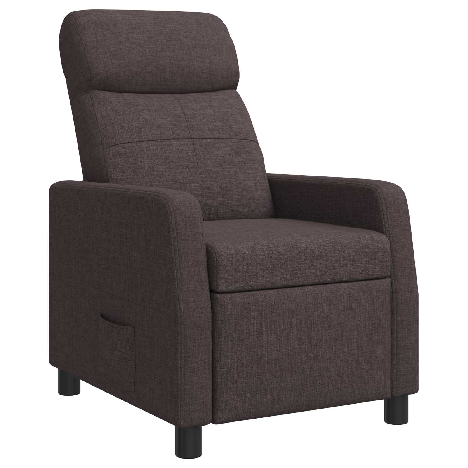 Relaxfauteuil Donkerbruin Stof