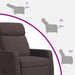Relaxfauteuil Donkerbruin Stof