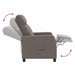 Relaxfauteuil Taupe Stof