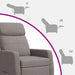 Relaxfauteuil Taupe Stof