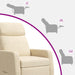 Relaxfauteuil Crèmekleurig Stof