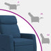 Relaxfauteuil Blauw Stof